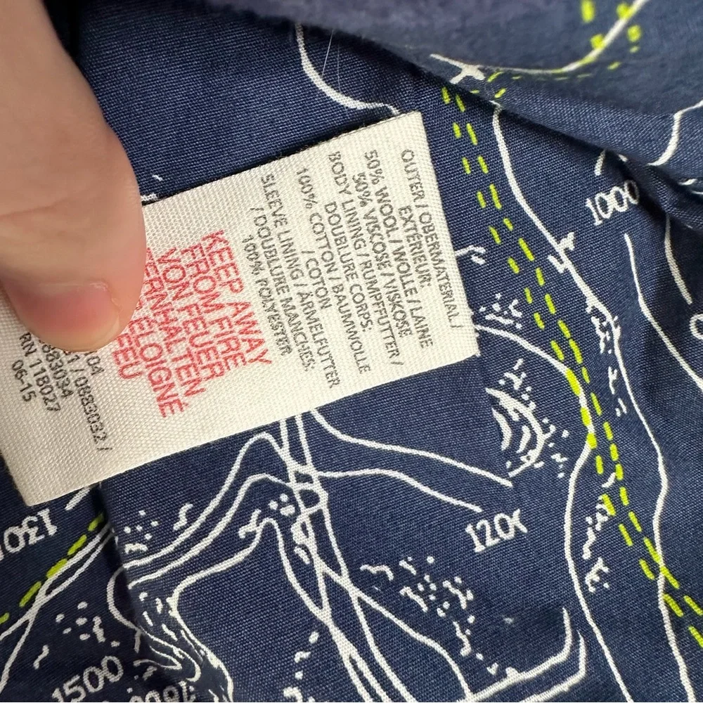 Mini Boden Blue Wool Blend Sport Coat 7-8